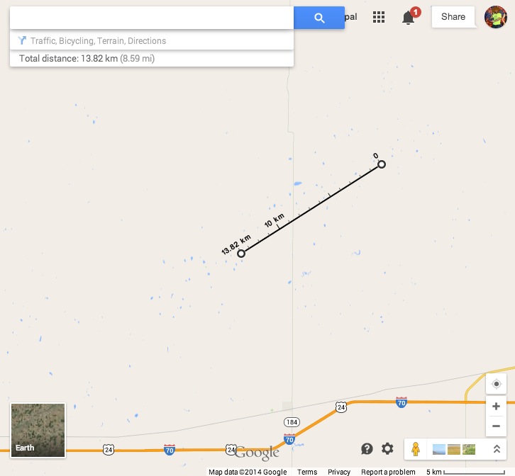 Measure and calculate distance