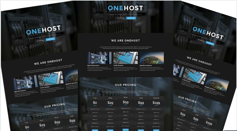 Onehost – One Page Responsive Hosting Template