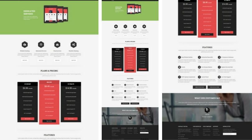PGL Hosting HTML Template – Flat Design