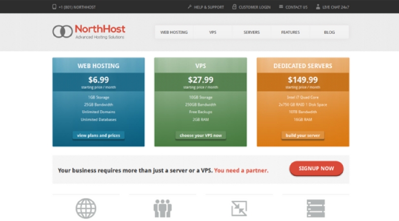 North Host – Web Hosting, Responsive HTML Template