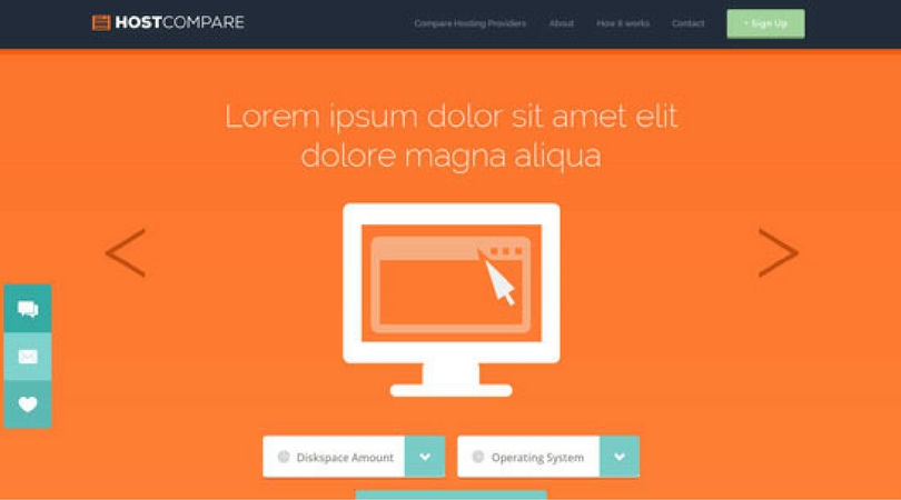 Hostcompare – Free cloud hosting Flat Responsive Template