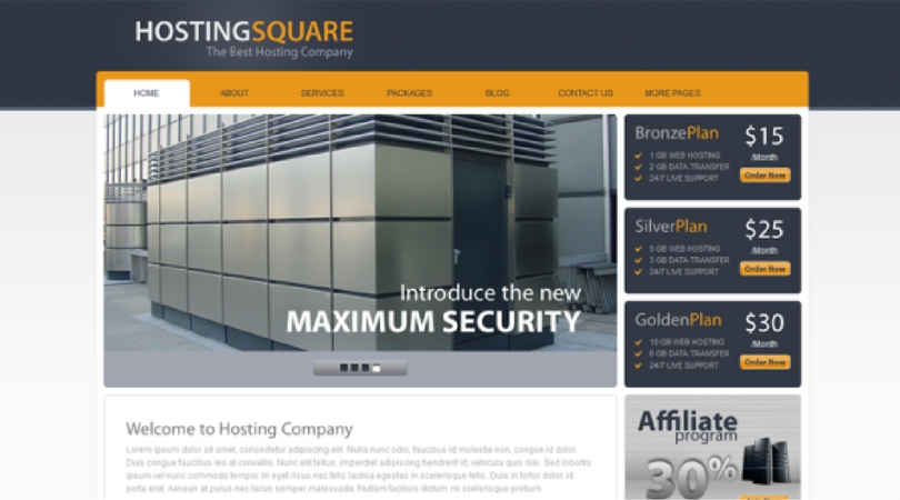 Hosting Square – Web Hosting Joomla Template