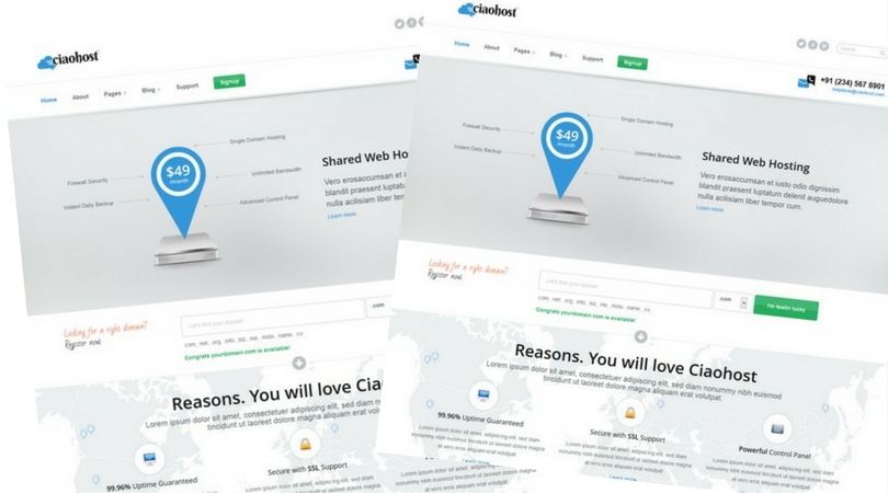 Ciaohost Responsive Template