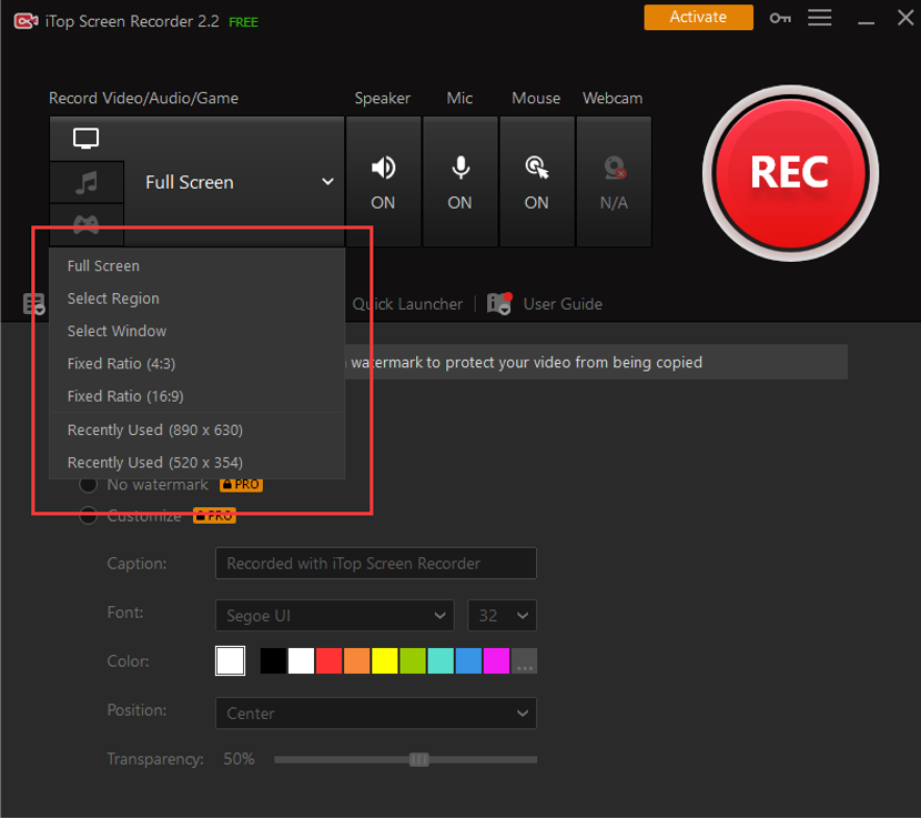 record screen