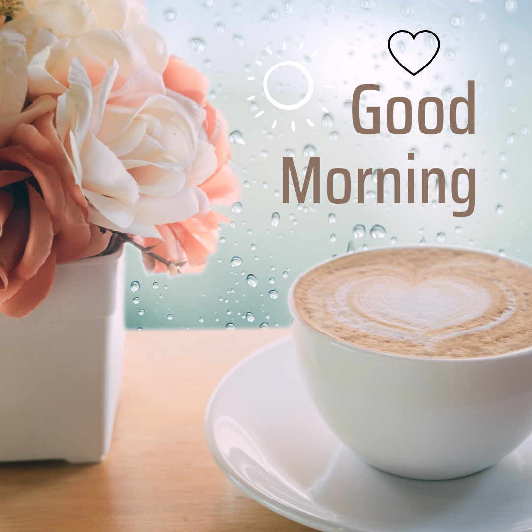 Good Morning, with fresh flowers