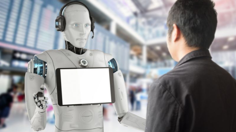 robots interacting with a human