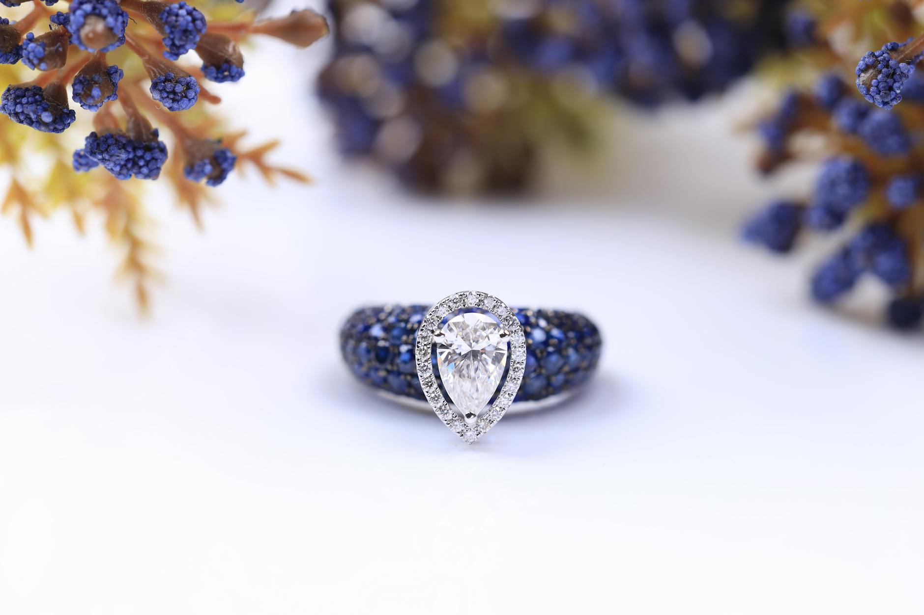 precious purple ring with diamond
